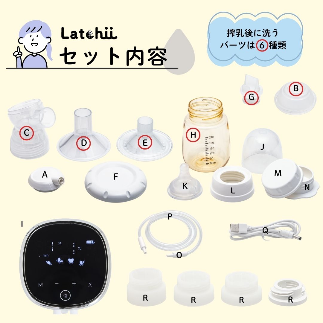 電動搾乳器 Latchii (ラッチー) 両胸 電動 搾乳器 ダブル搾乳 搾乳 搾乳機 出産 時短