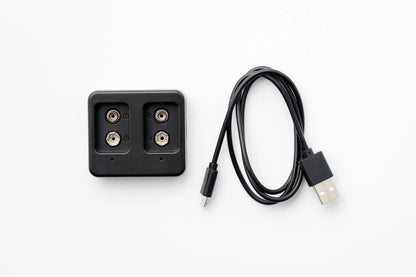 TOKIO Lab 9V 充電式 電池 1個 充電器付 USB充電ケーブル 500mAh 006P電池 PSE RoHS CE対応 外出先 旅行