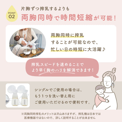 電動搾乳器 Latchii  (ラッチー) 両胸 電動 搾乳器 ダブル搾乳 搾乳 搾乳機 出産 時短